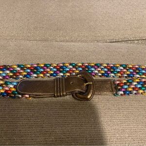 Vintage Carlos Falchi colorful Aluminum Metal Belt
